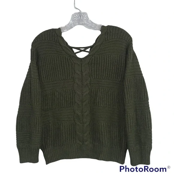 No Boundaries Tops No Boundaries Xs Hunter Green Knitted